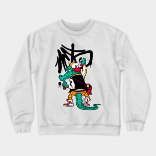 Crocodile Graffiti Crewneck Sweatshirt